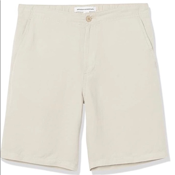 NWOT Amazon Essentials Men's Classic-fit Flat-Front Linen Short - Picture 5 of 6